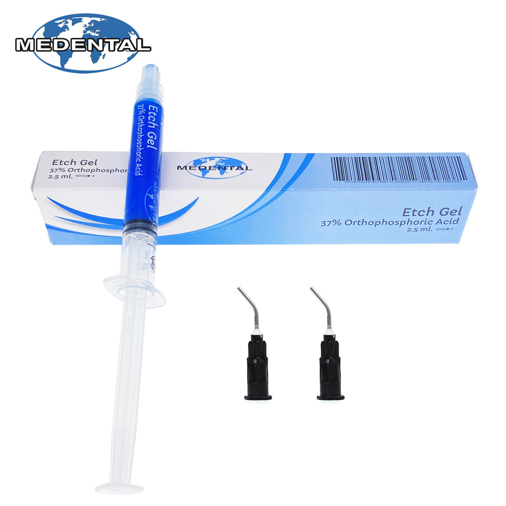 MEDENTAL DENTAL ETCHANT ETCH GEL 37% ORTHO PHOSPHORIC ACID 2.5ML SYRINGE