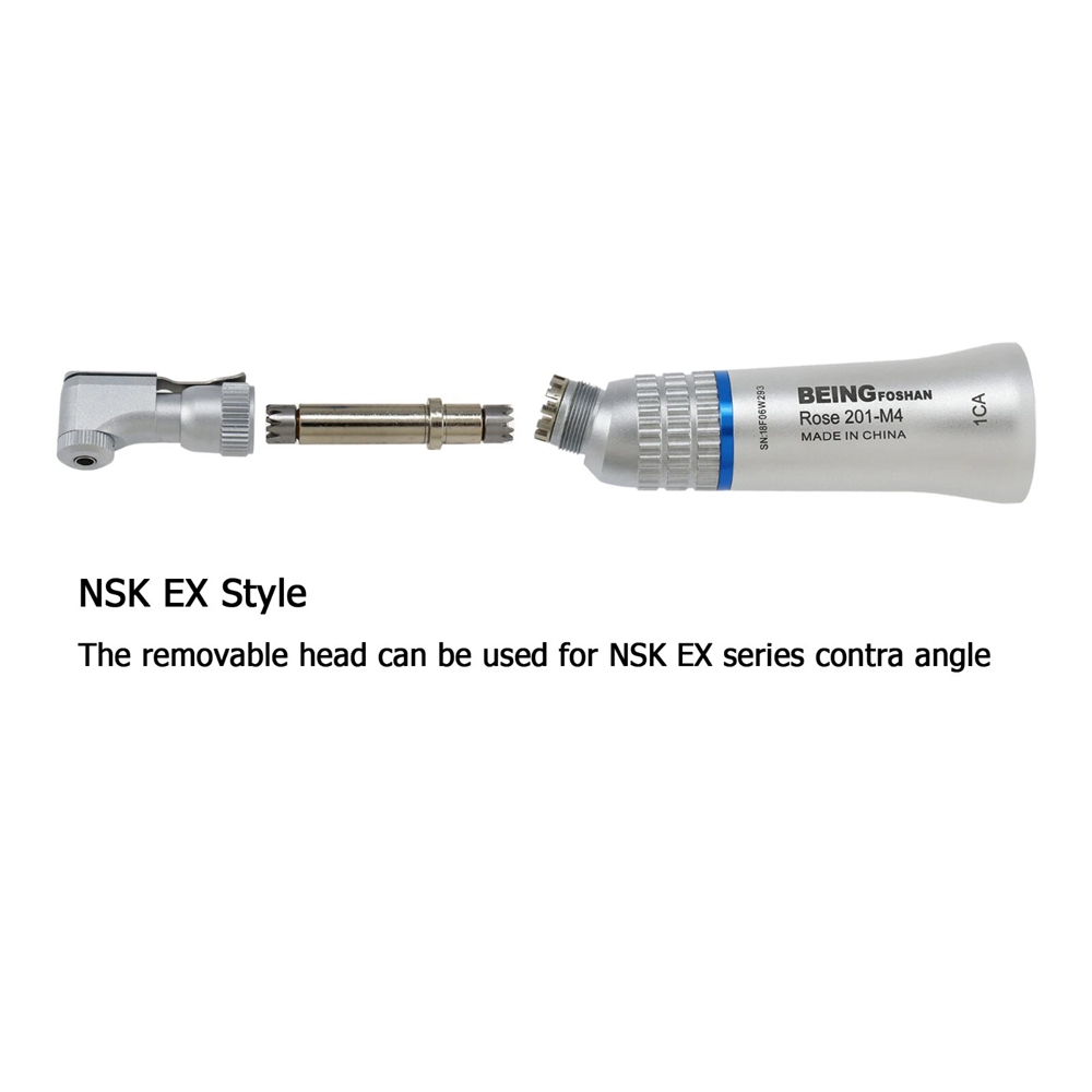BEING Dental Low Slow Speed Straight Handpiece Air Motor Contra Angle 4 Hole Fit NSK