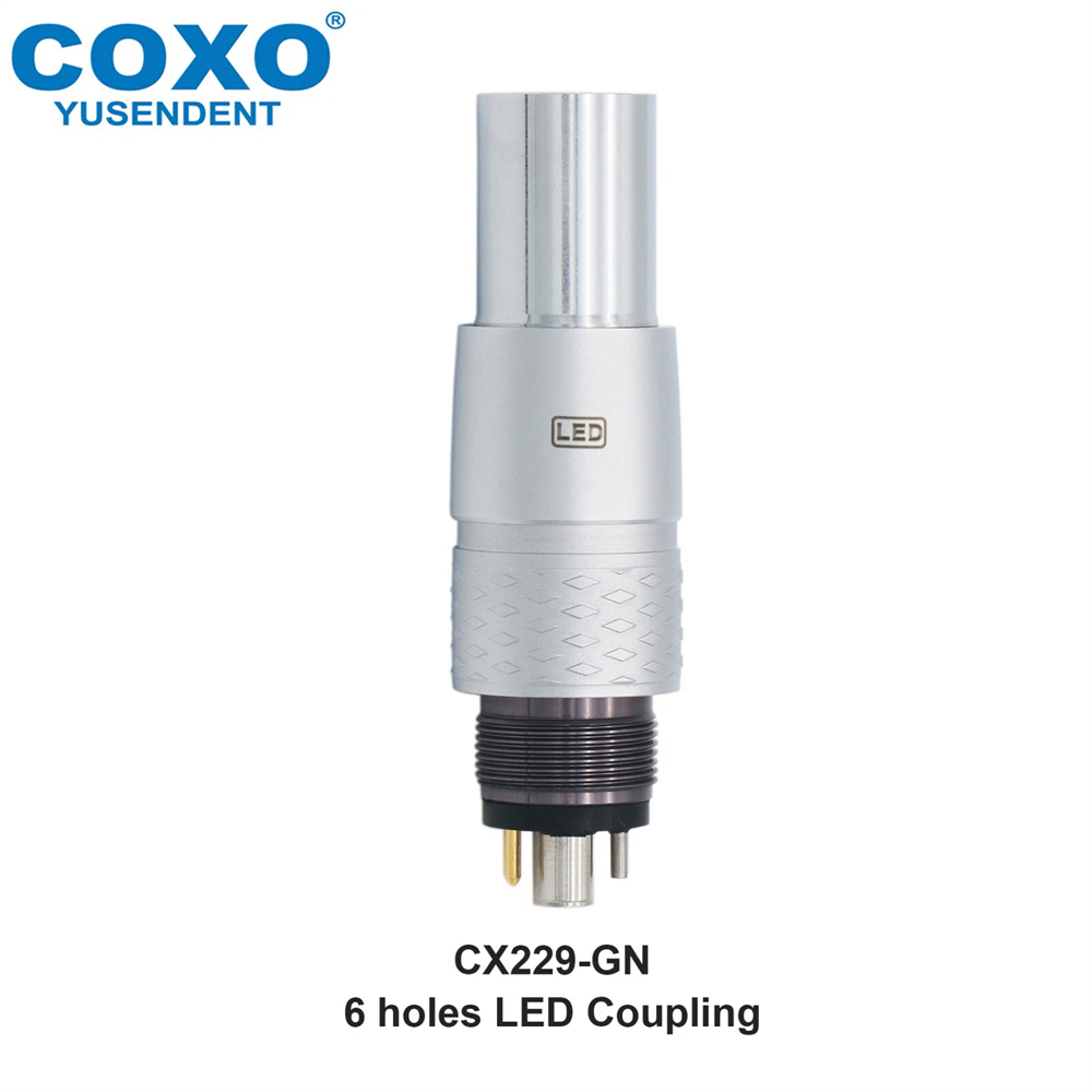 COXO Dental 6 Pin Quick Coupler Coupling Fit NSK Fiber Optic LED Handpiece