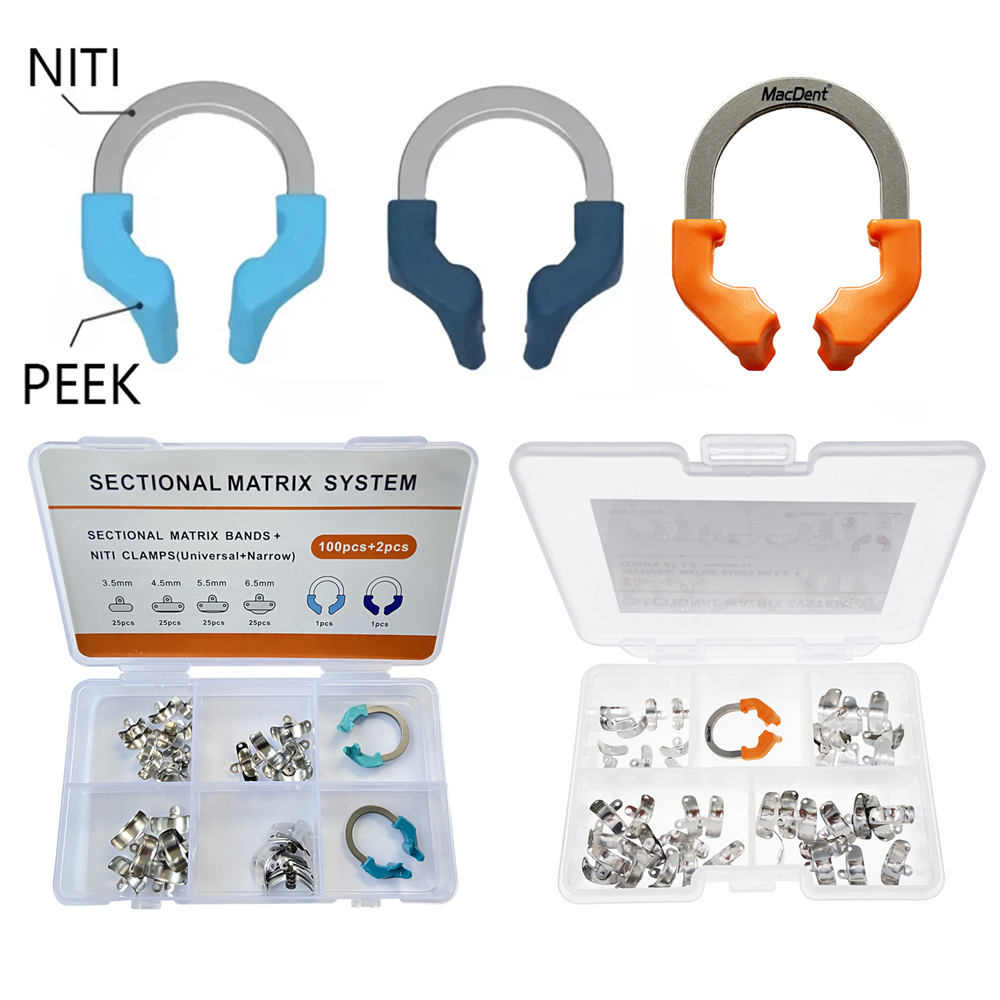 Dental Matrix Bands Ring Sectional Matrice Clamp Fit Garrison Palodent V3 System