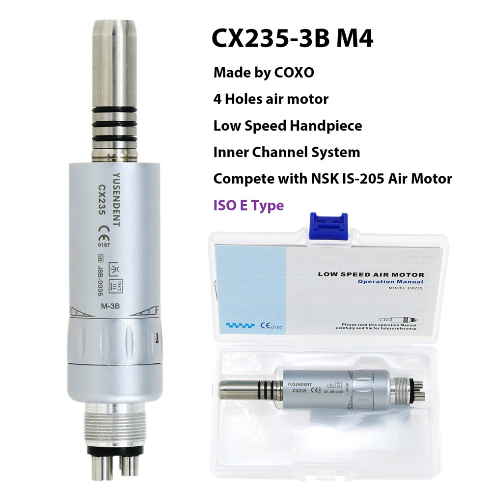 COXO Dental Low Speed Handpiece Contra Angle/Straight Inner Water Air Motor