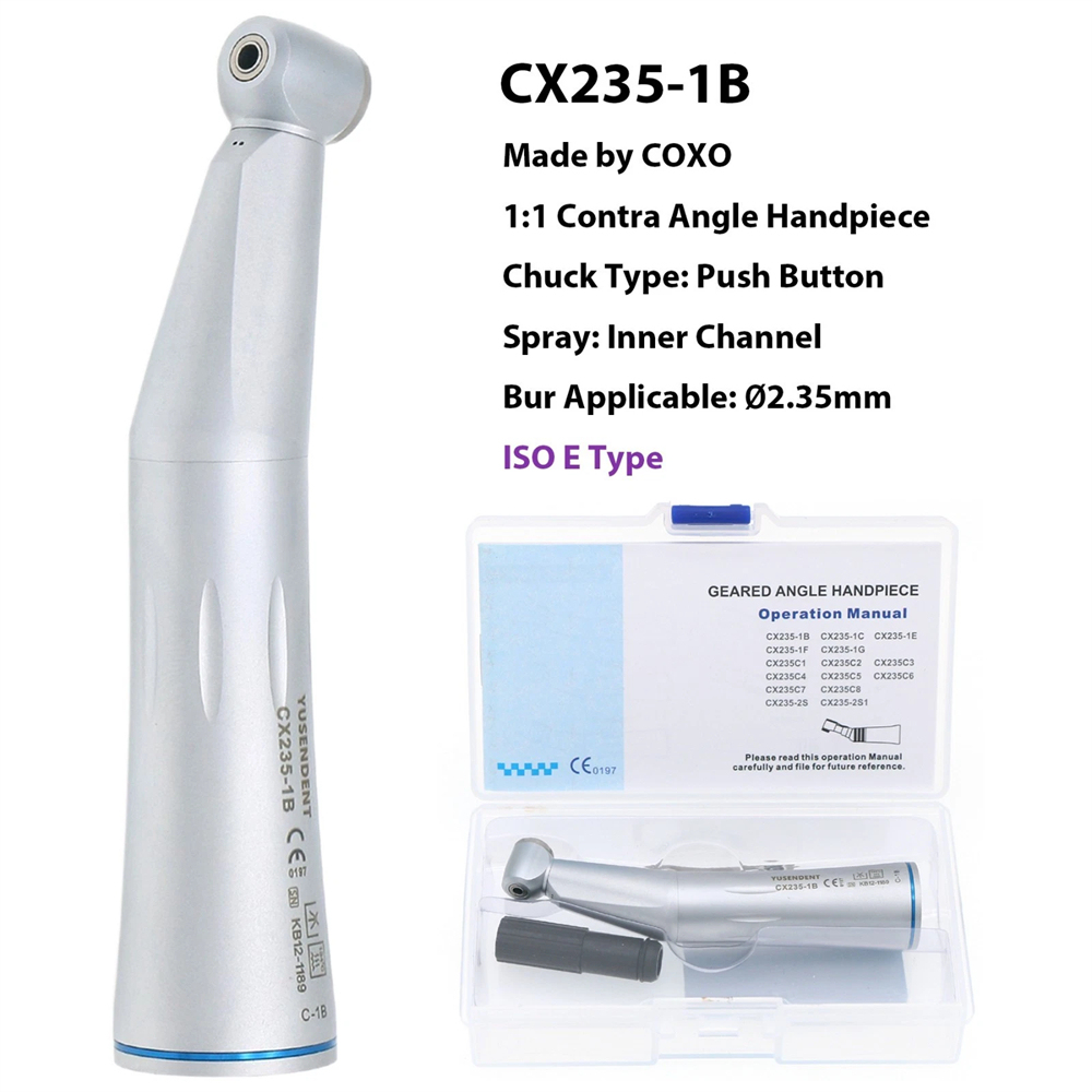 COXO Dental Low Speed Handpiece Contra Angle/Straight Inner Water Air Motor