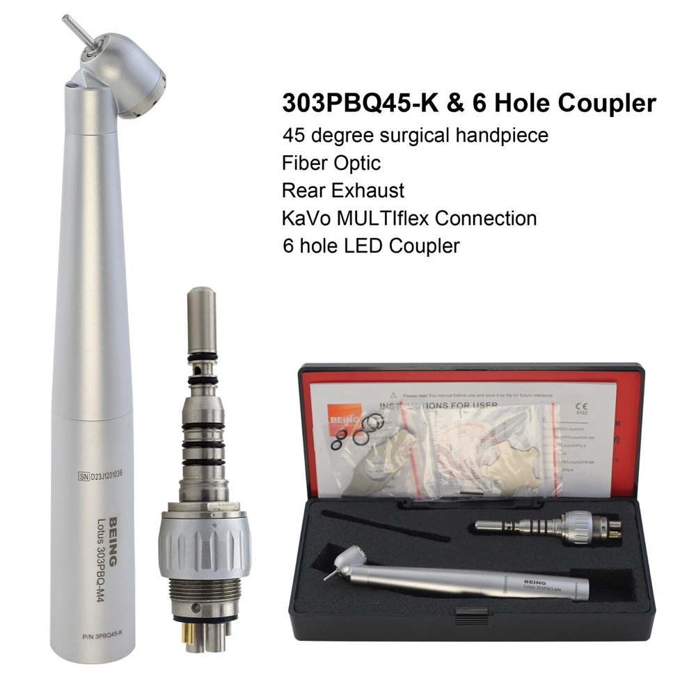 BEING Dental 45° Angle Surgical Handpiece Fiber Optic Kavo Multiflex NSK PTL LED