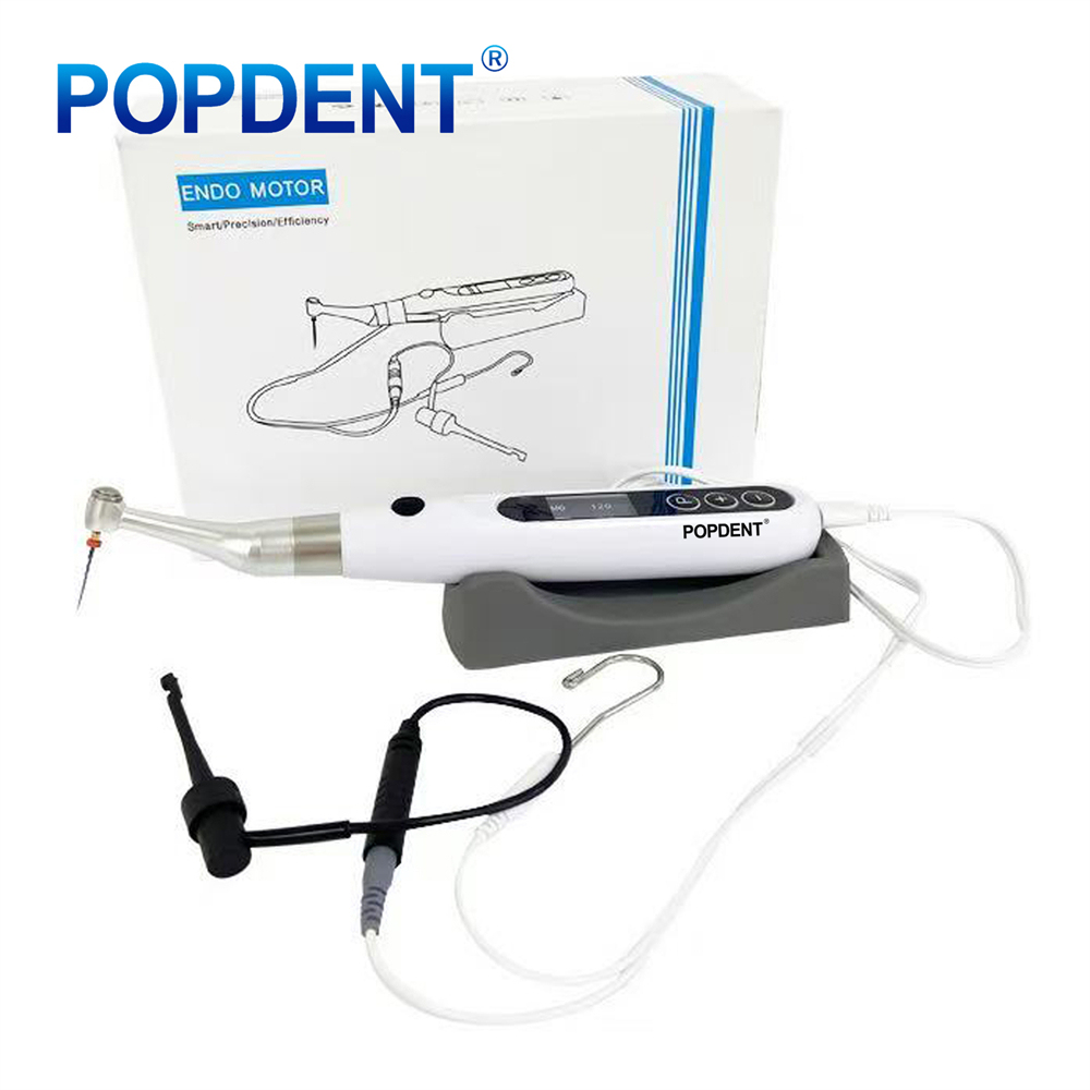 POPDENT Dental Endodontic Motor with Apex Locator 2 in 1 Endo Motor 16:1 Contra Angel