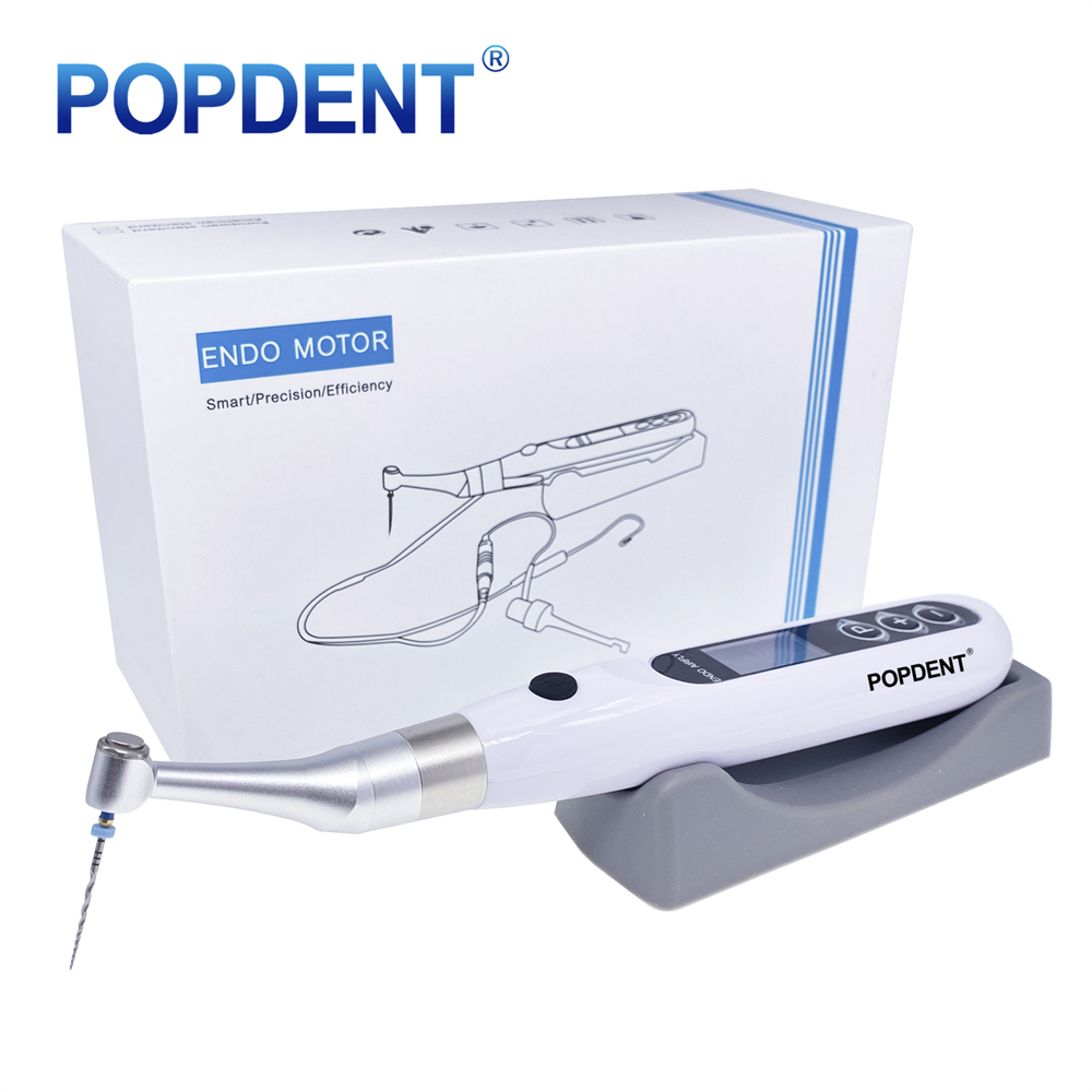 POPDENT Dental Endodontic Motor with Apex Locator 2 in 1 Endo Motor 16:1 Contra Angel