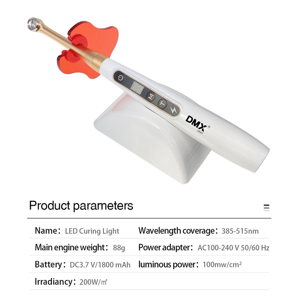 DMXDENT Dental Wireless Caries Detection and Curing Light Led 2 in 1 Function Detector