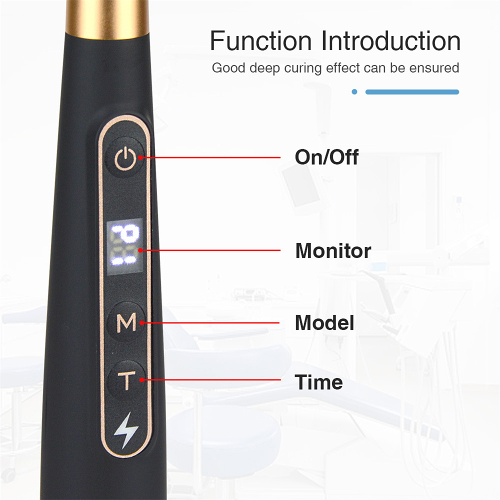 DMXDENT Dental Wireless Caries Detection and Curing Light Led 2 in 1 Function Detector