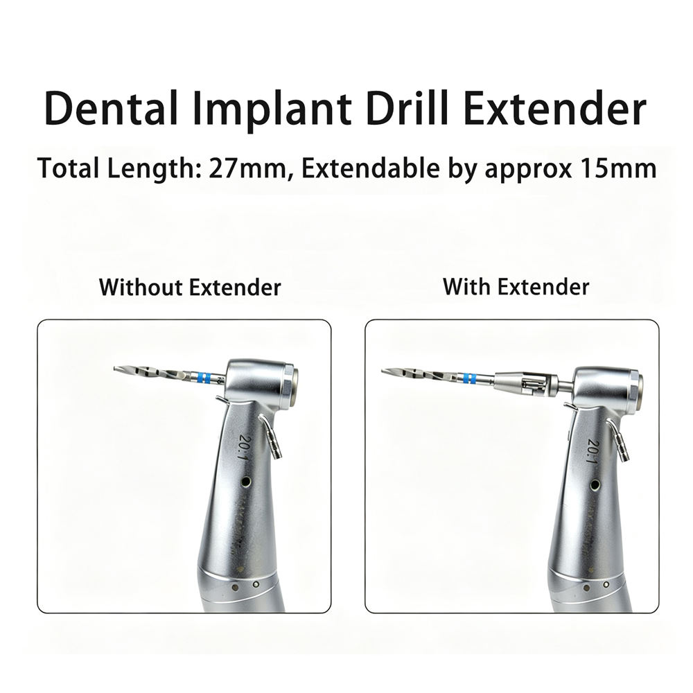 Drill Extender Dental For Irrigation an Implant Extension Universal Drills