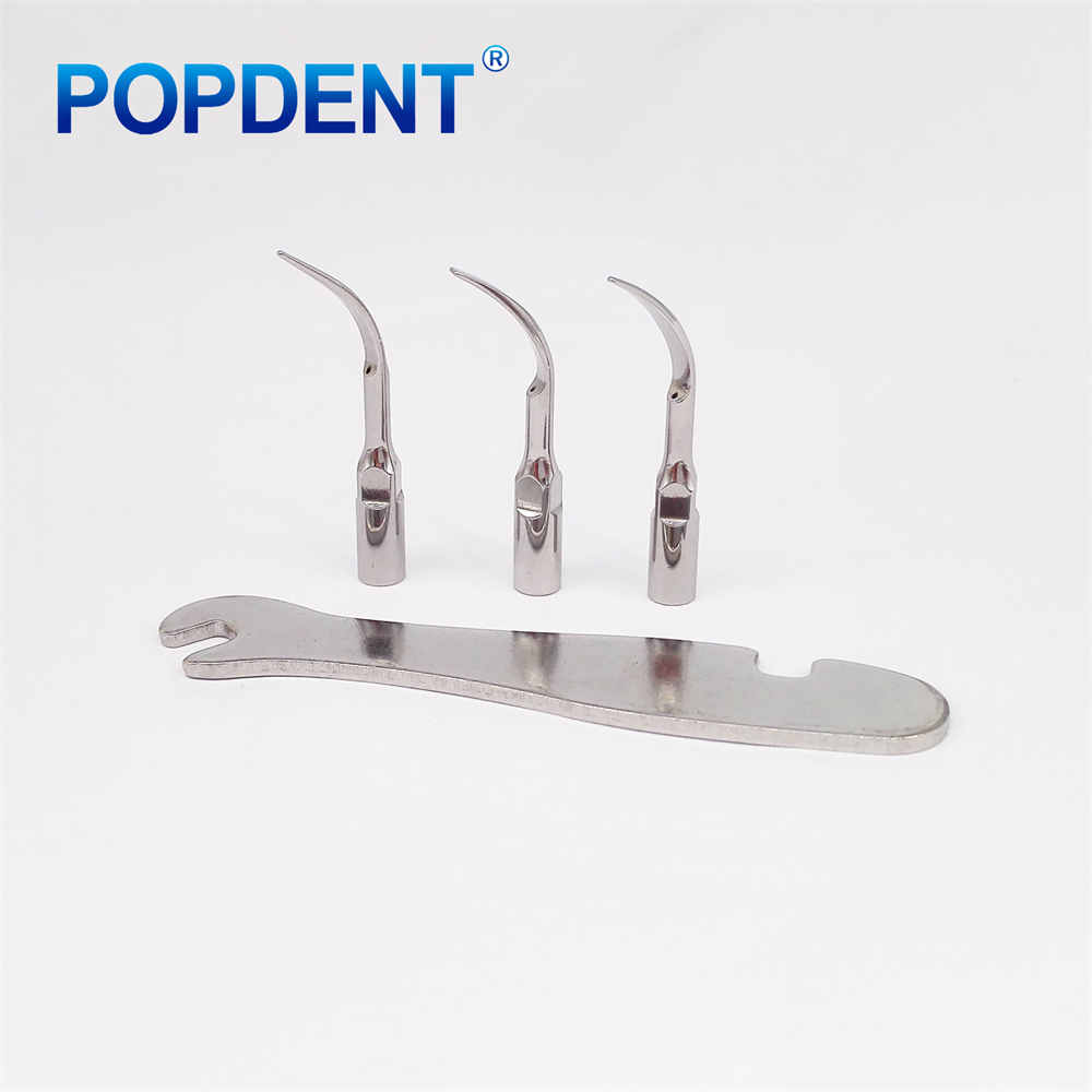 POPDENT Dental Ultrasonic Air Perio Scaler Handpiece Hygienist 2/4-Holes 3 Tip