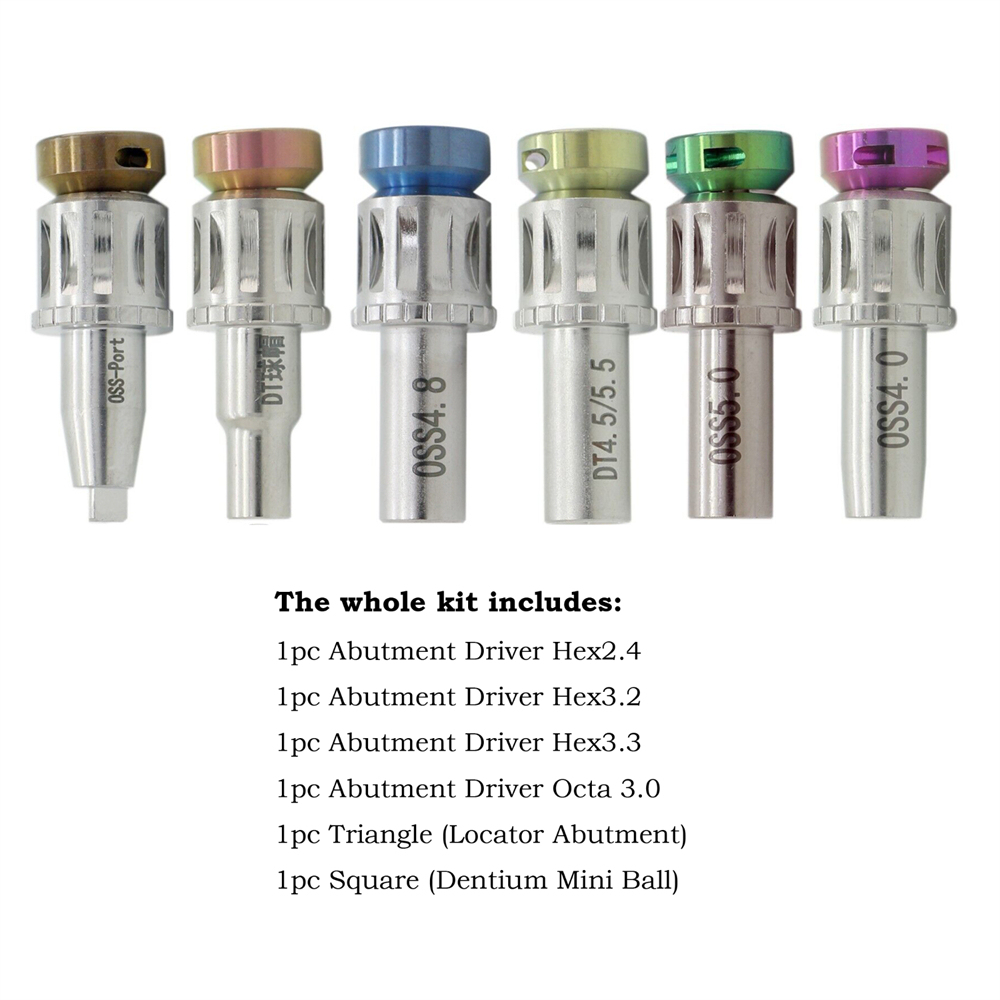 Implant Locator Abutment Driver Torque Wrench Straight Multi-Unit Osstem Port