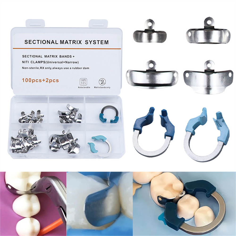 Dental Matrix Bands Ring Sectional Matrice Clamp Fit Garrison Palodent V3 System