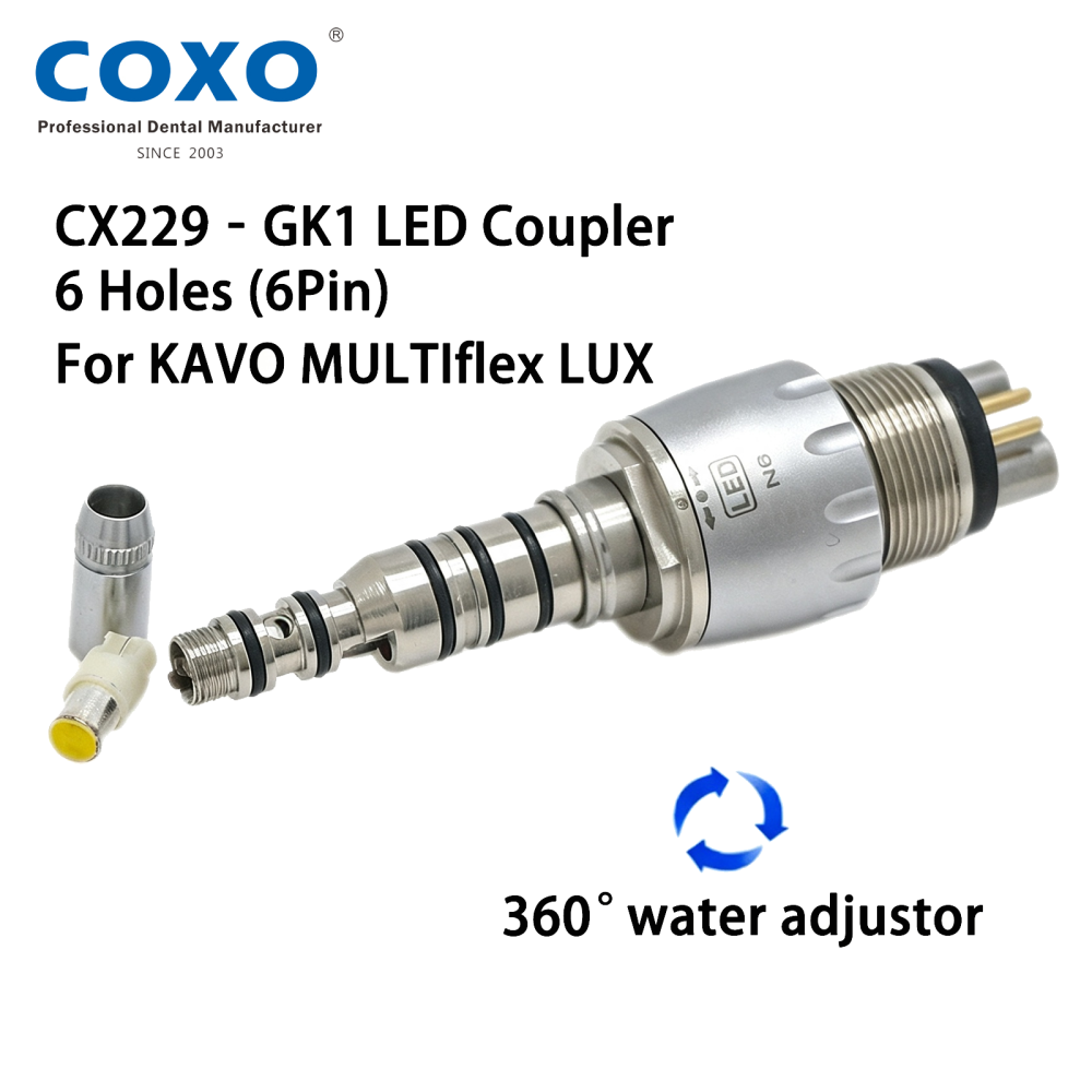 COXO YUSENDENT CX207-G Dental Fiber Optic High Speed Handpiece  fit KaVo Multiflex NSK Phatelus LED Coupler