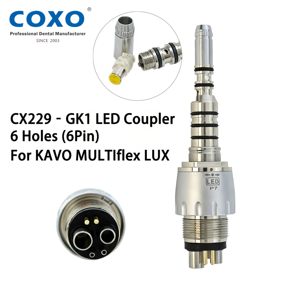 COXO YUSENDENT CX207-G Dental Fiber Optic High Speed Handpiece  fit KaVo Multiflex NSK Phatelus LED Coupler