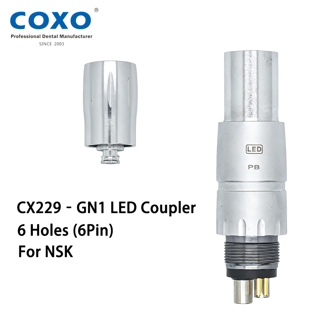 COXO YUSENDENT CX207-G Dental Fiber Optic High Speed Handpiece  fit KaVo Multiflex NSK Phatelus LED Coupler