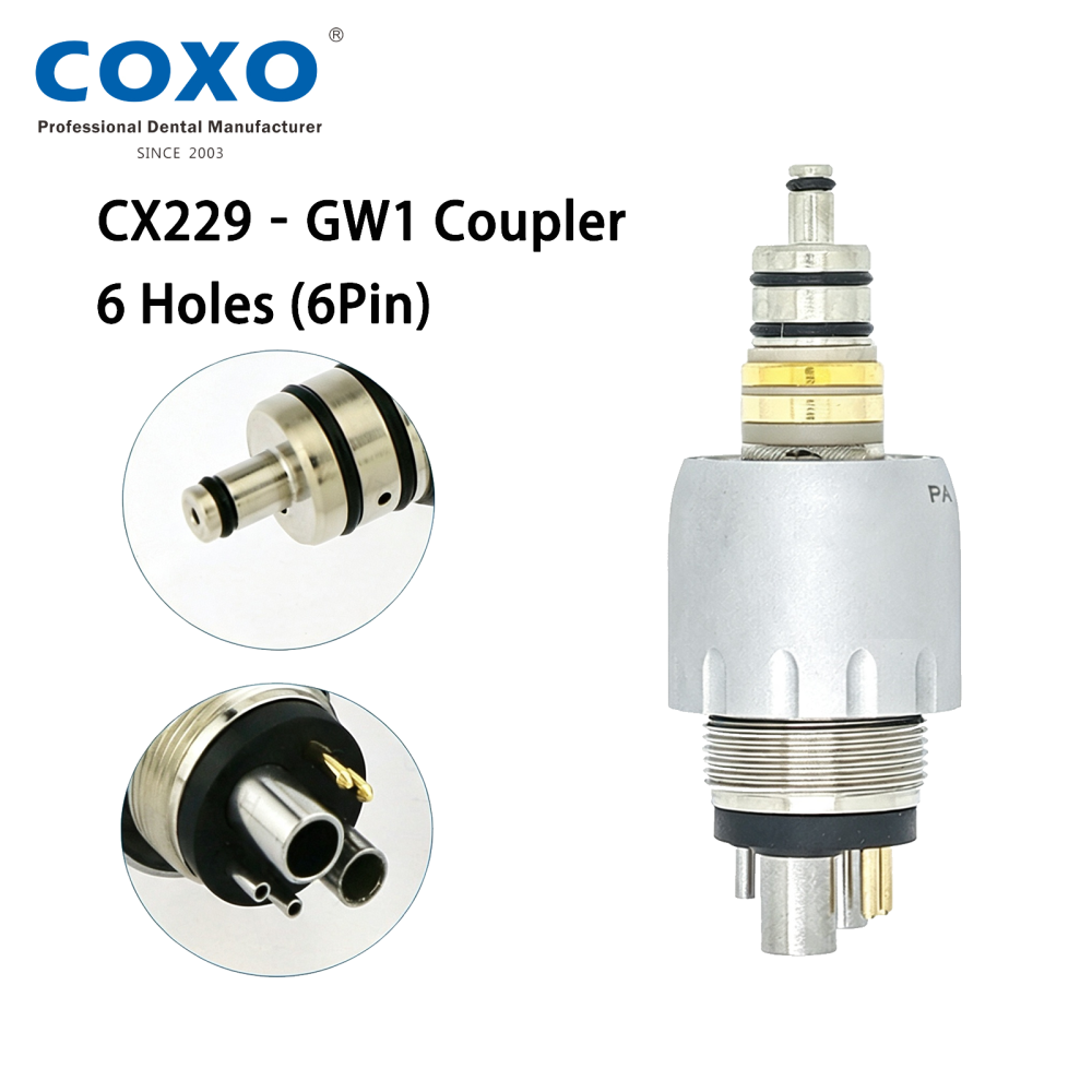 COXO YUSENDENT CX207-G Dental Fiber Optic High Speed Handpiece  fit KaVo Multiflex NSK Phatelus LED Coupler