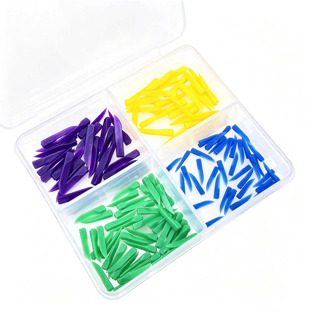 100Pcs Dental Plastic Anatomical Matrix Wedges 10/12/14/16mm Interproximal Kit