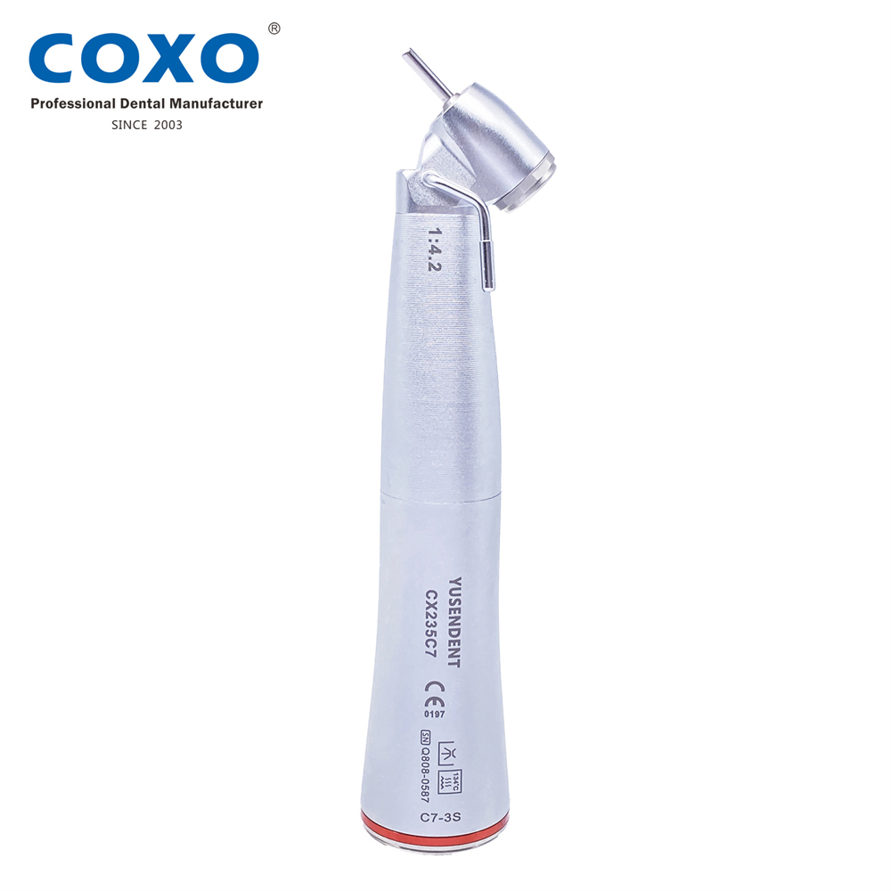COXO YUSENDENT C7-3S Dental 1:4.2 Surgical 45°Contra Angle Fiber Optic Electric Handpiece