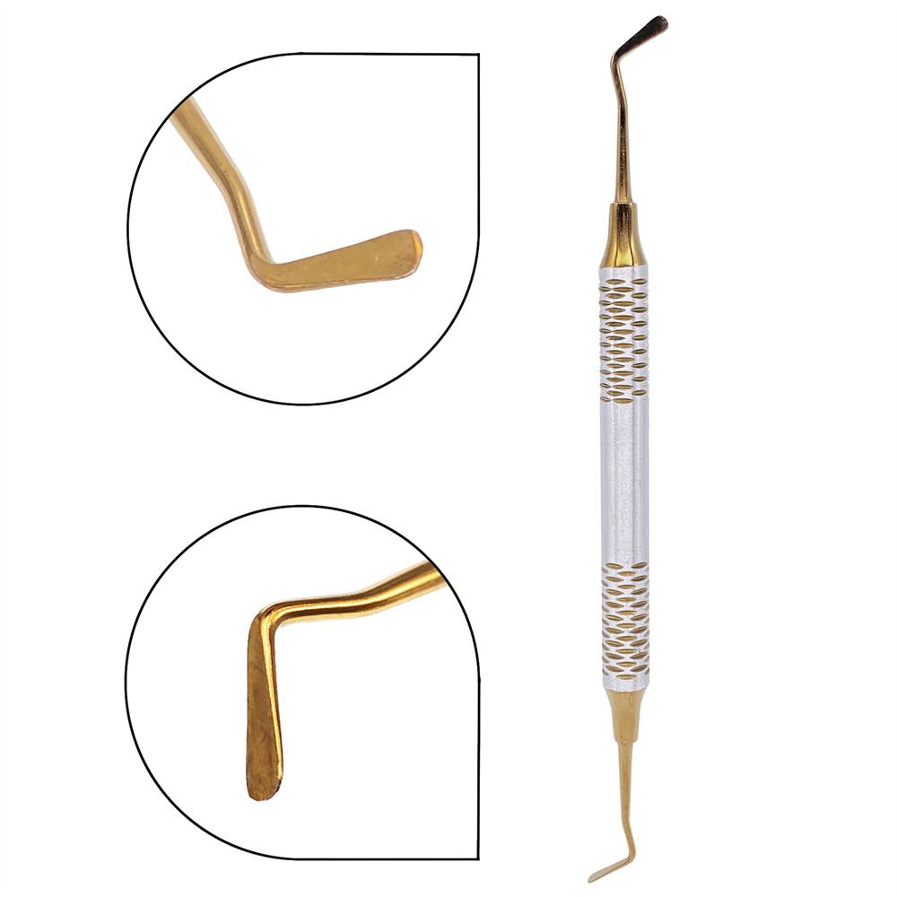 Dental Composite Filling Instrument Gold Titanium Coated Restorative