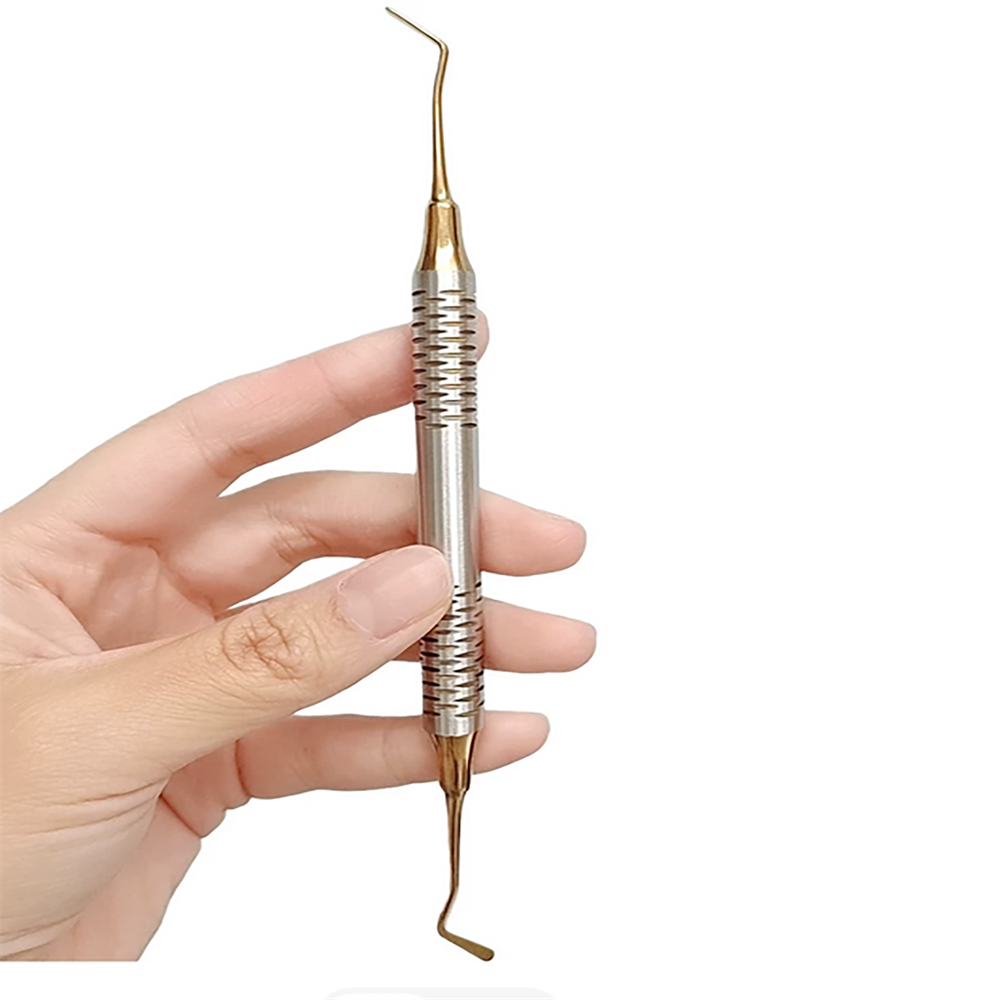 Dental Composite Filling Instrument Gold Titanium Coated Restorative