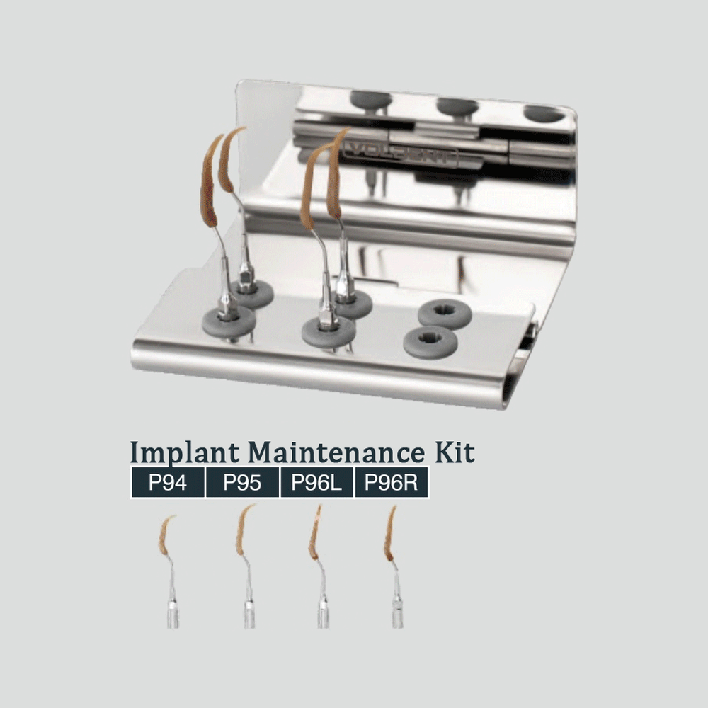 Dental Implant Maintenance Stainless Steel Ultrasonic Scaler Tips Kit 4 Types