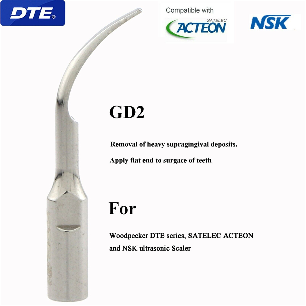 5Pcs DTE Dental Ultrasonic Piezo Scaler Tips Kit GD1/GD2/GD4/PD1 Fit SATELEC NSK