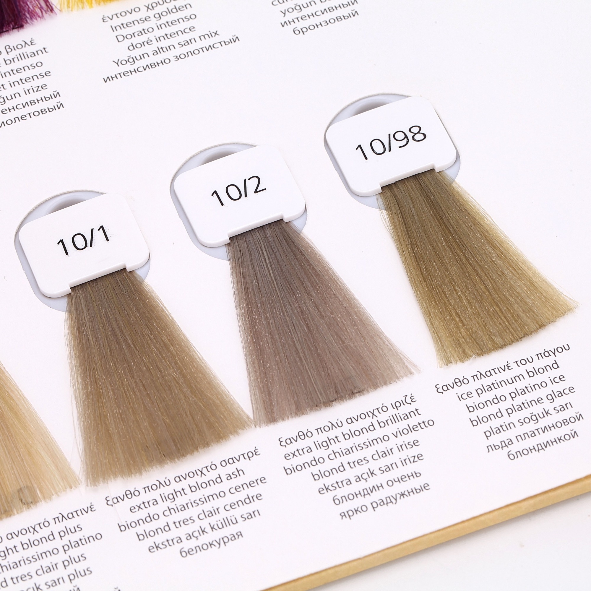 Hair color chart