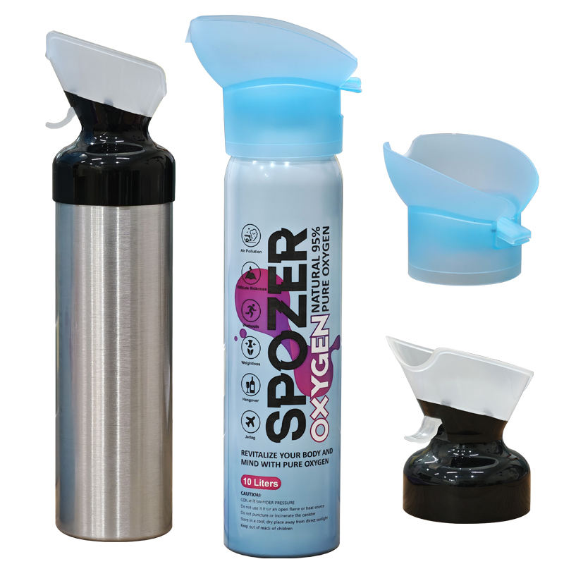 Personal High Pressure Portable Aluminum Aerosol Can Oxygen Canister With Plastic Mask