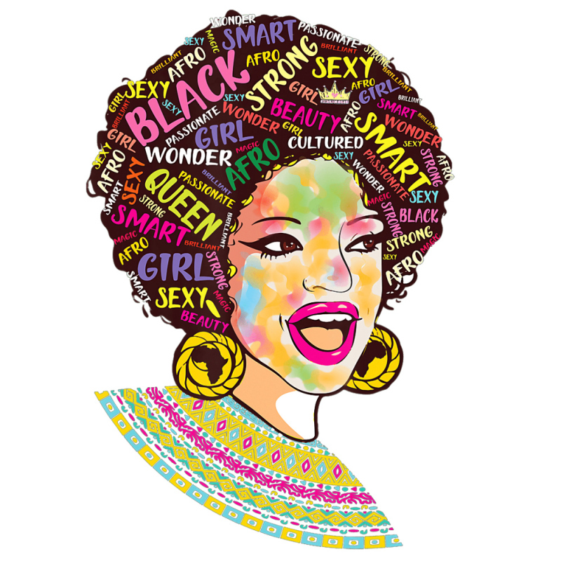 Plastisol Heat Transfer Lips Black Queen Girl