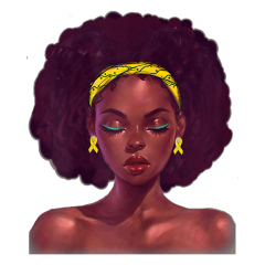 Black Queen Girl Plastisol Heat Transfer