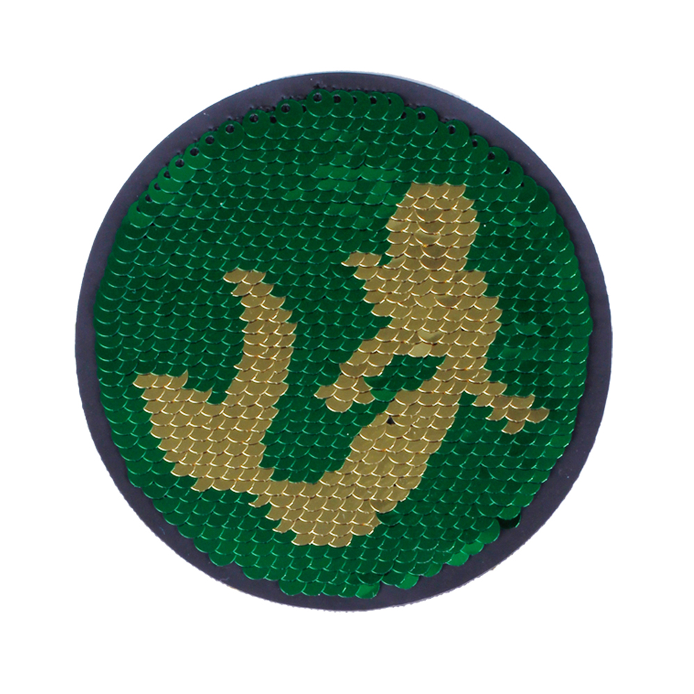 Rainbow Heart Design Sequin Patch Accept Custom