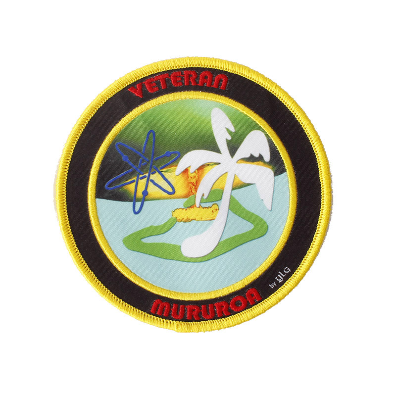 Round Embroidery Patch With Printing