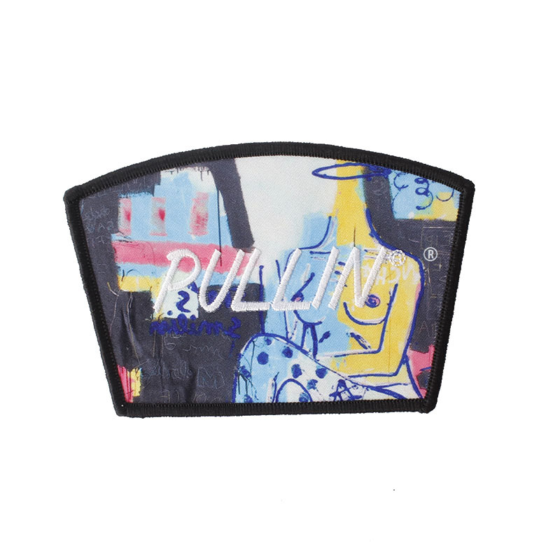 Round Embroidery Patch With Printing