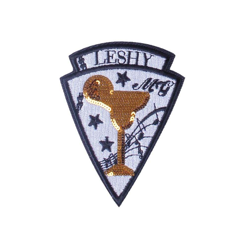 Rainbow Heart Design Sequin Patch Accept Custom