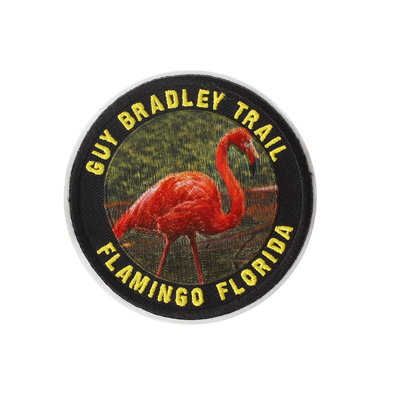 Round Embroidery Patch With Printing