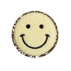 Smile Series Glitter Chenille Patch