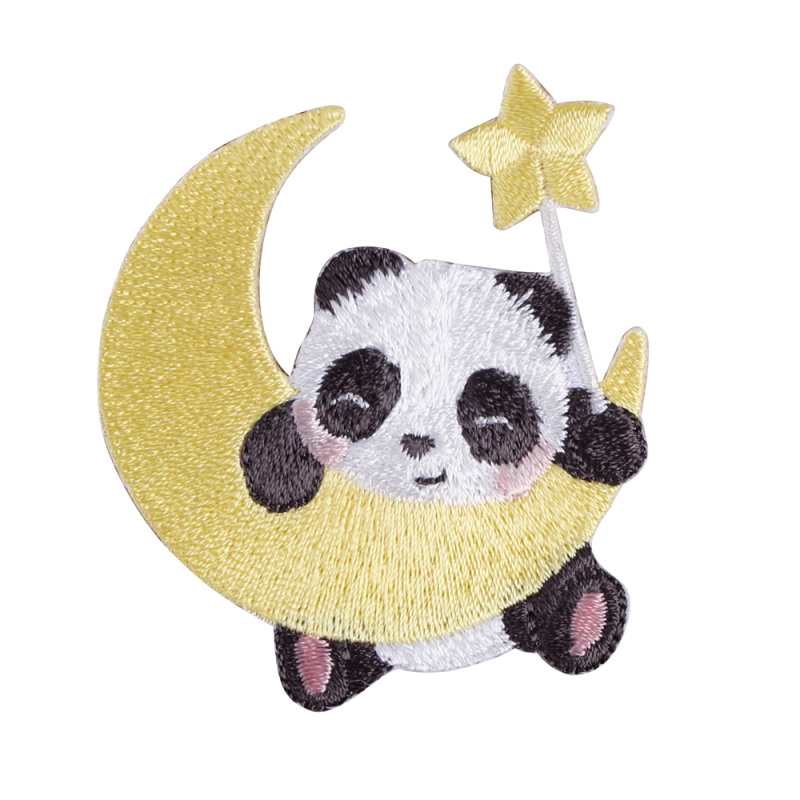 Cute Panda Series Iron On Embroidery Patches Custom