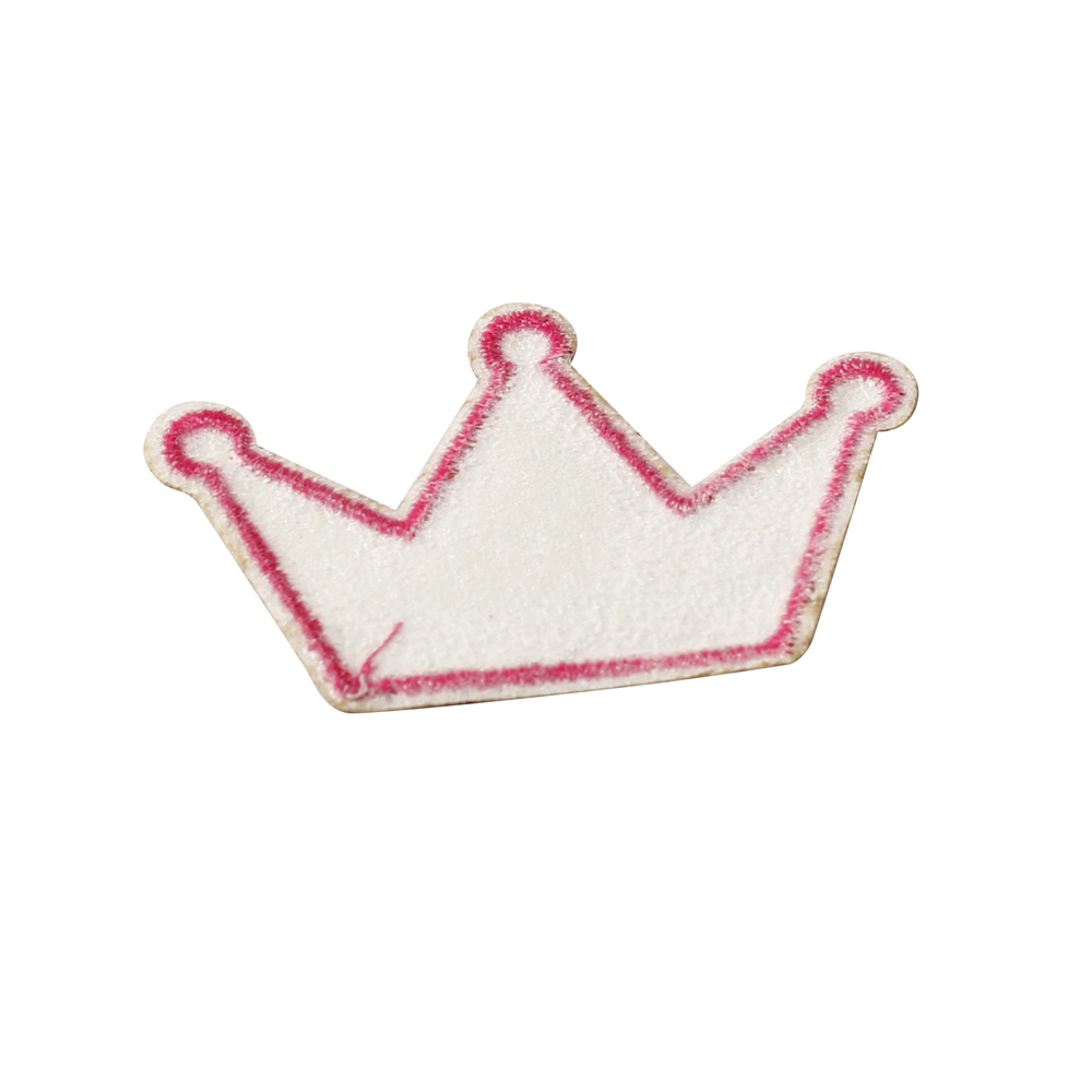 Popular Crown Design Embroidery Patch With Glitter