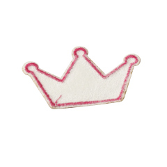 Popular Crown Design Embroidery Patch With Glitter