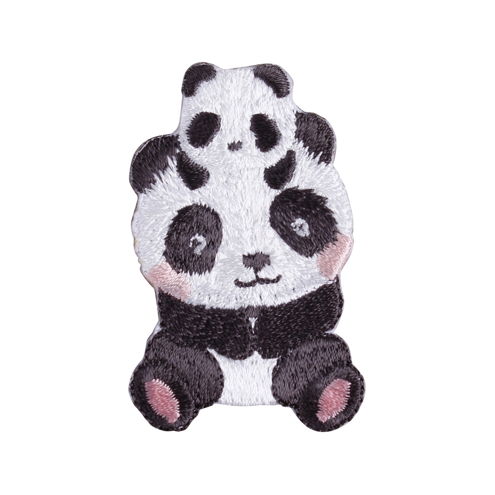 Cute Panda Series Iron On Embroidery Patches Custom