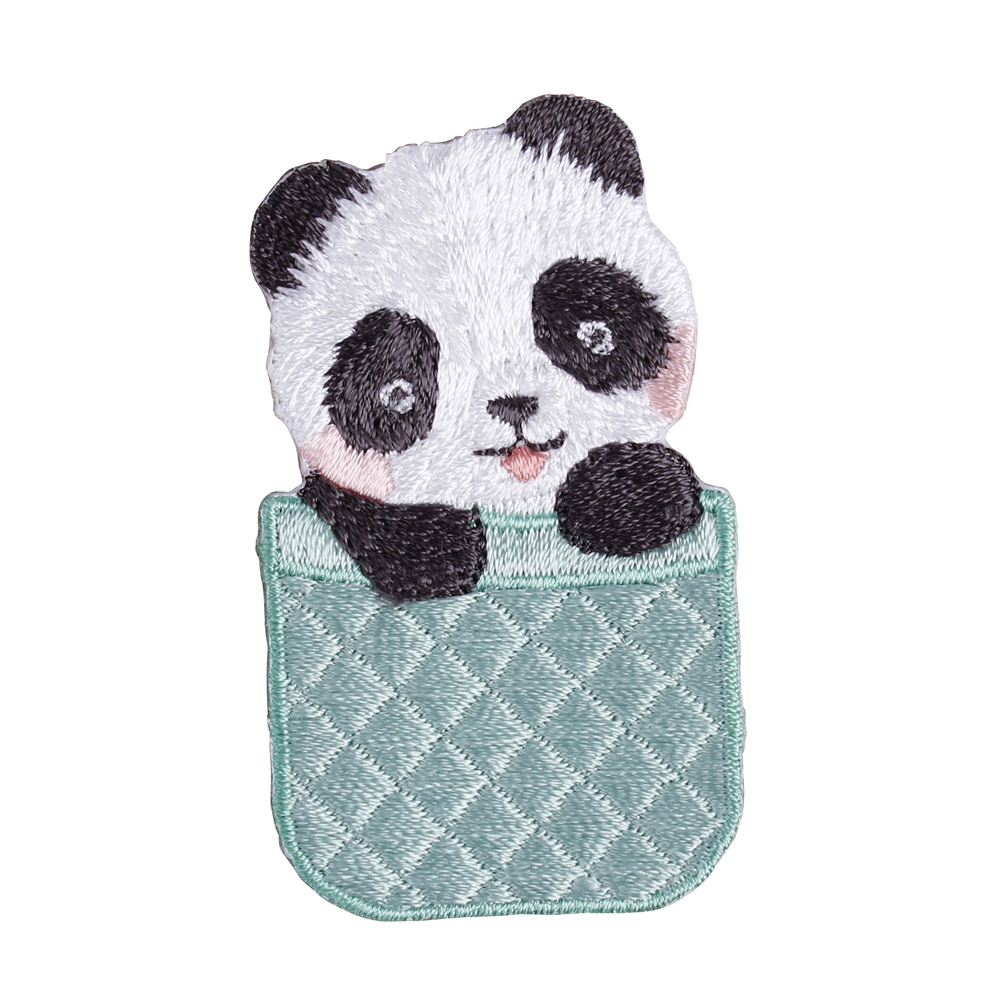 Cute Panda Series Iron On Embroidery Patches Custom