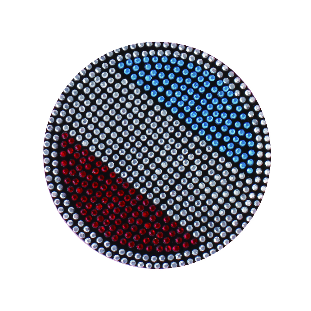 Skull Design Rhinestone Fabric Sticker Skull Design Self Adhesive