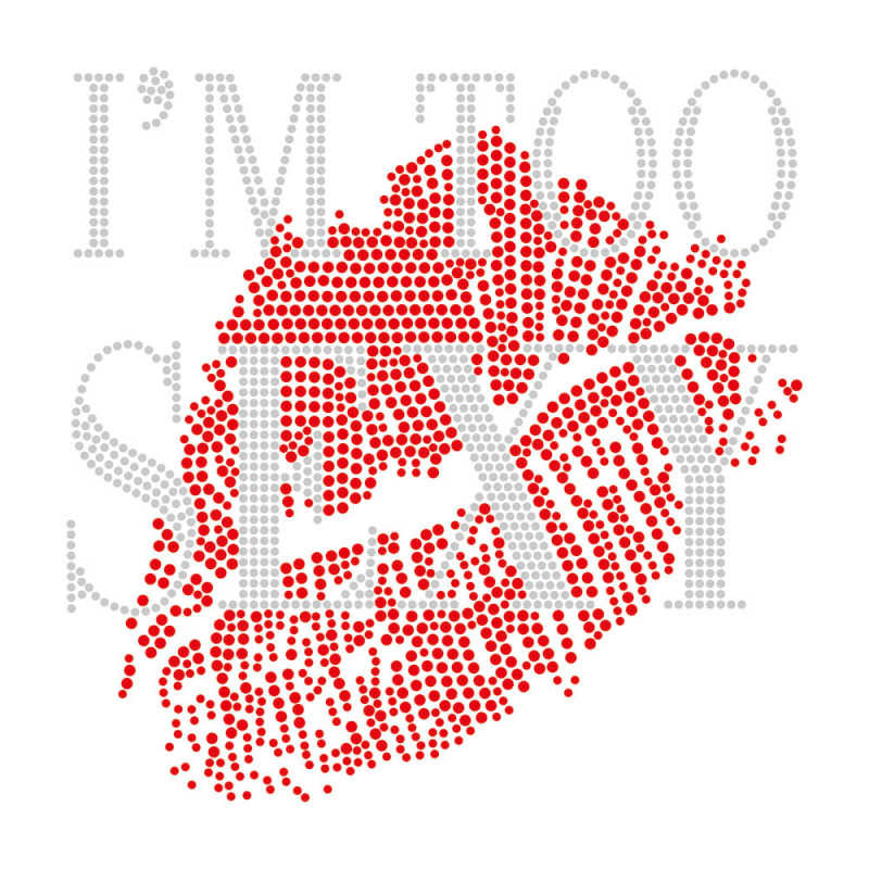 Red Lips Series Rhinestone Crystal Transfer Bling Hot Fix