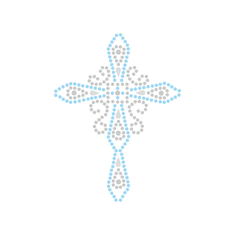 Cross Series Rhinestone Transfer Custom Bling Template