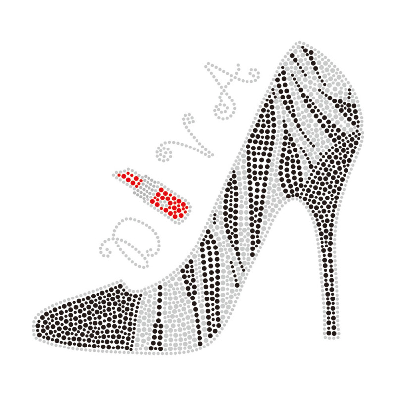 High Heel Shoe Series Rhinestone Transfer Bling