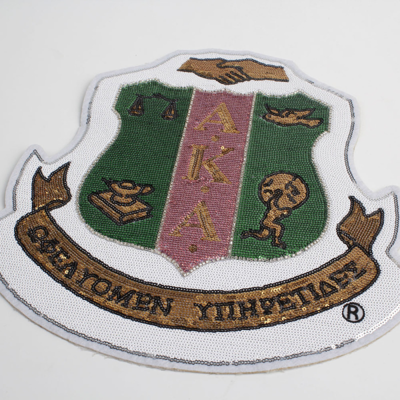 Aka Delta Design Sequin Patches