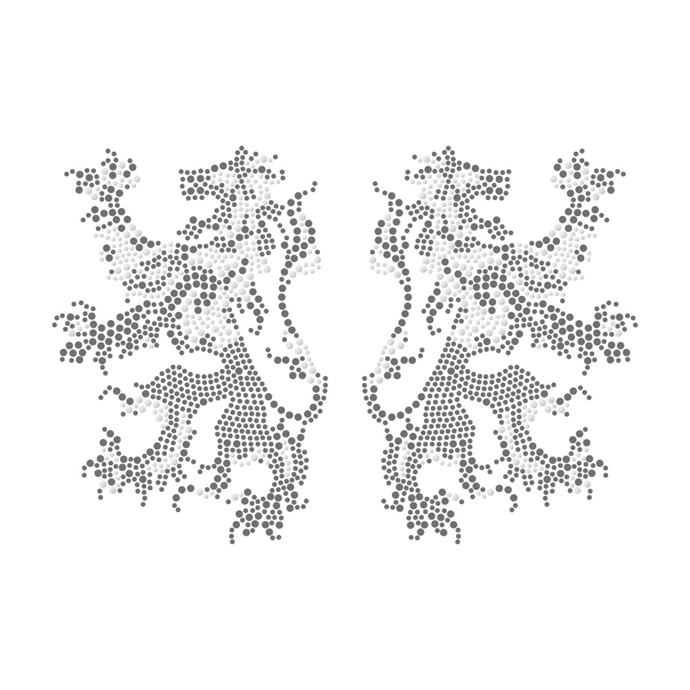 Africa Lion Bull Design Crystal Transfer Rhinestone Bling