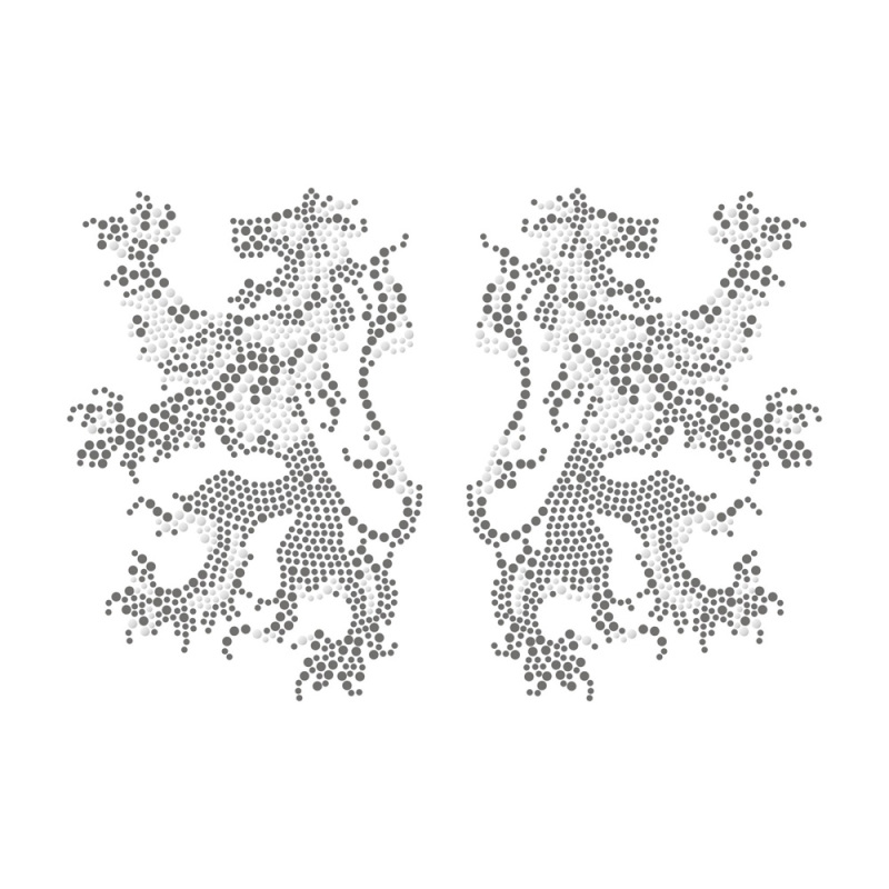 Africa Lion Bull Design Crystal Transfer Rhinestone Bling