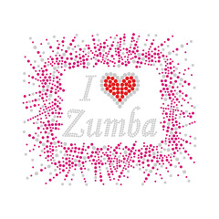 Red Heart Series Rhinestone Design Transfer Motif Bling