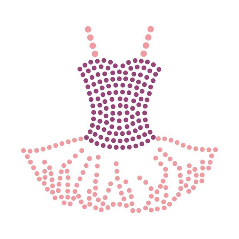 Dance Series Rhinestone Iron On Hot Fix Transfer Bling