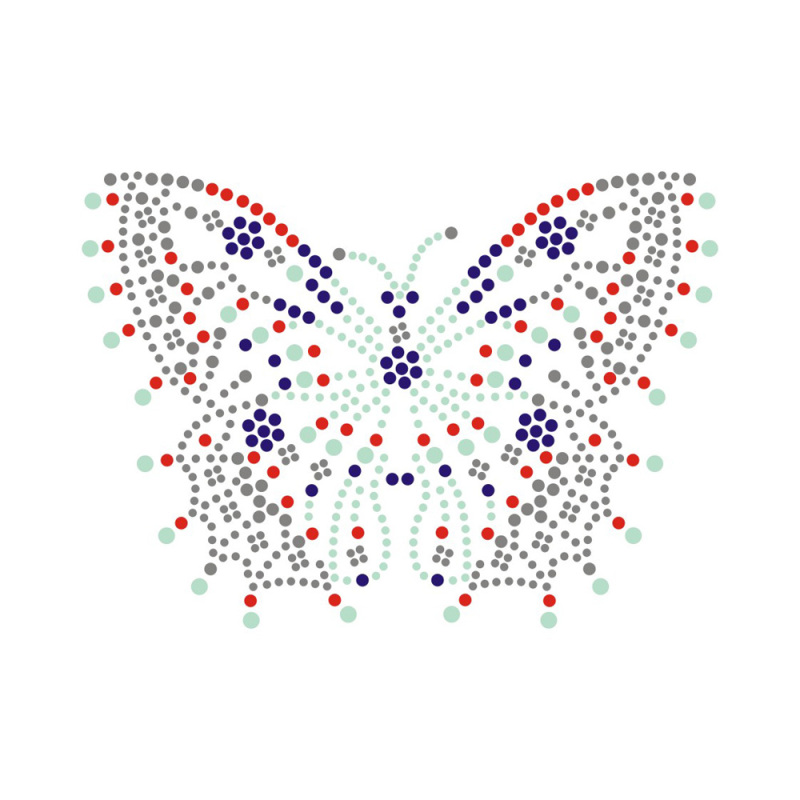 Butterfly Series Rhinestone Heat Transfer Wholesale Custom